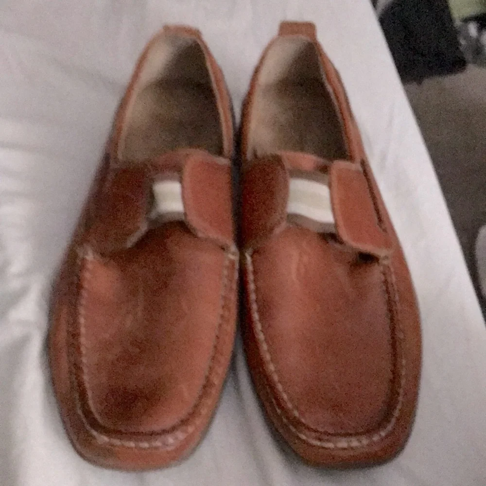 Florsheim Mens Driving Moccasins Shoe Sz 11 Golden Brown EUC